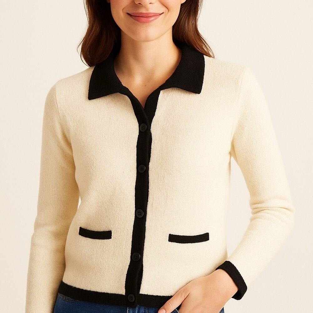 Vintage Amanda Smith Womens Soft Cardigan Size XL Old Money Preppy Academia